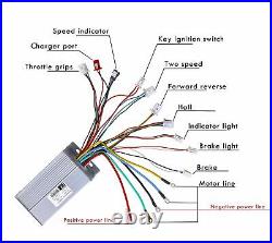 1800W 48V Brushless Electric Motor kit Controller for Scooter E-Bike ATV Go kart