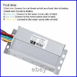 48v 1800w Brushless Electric Motor Controller Throttle Go Kart EBike Scooter ATV