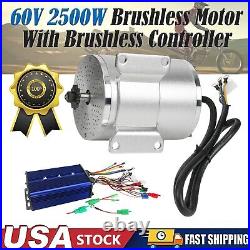 60V 2500W Brushless Electric Motor With Controller For Scooter Go Kart ATV Quad