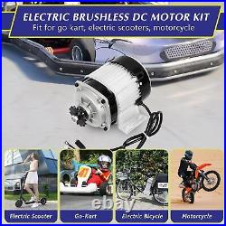 750W 48V DC Brushless/Brush Electric Motor Kit for Scooter/Go Kart/Reduction ATV