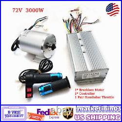 BLDC Motor Kit And Brushless Controller 72V 3000W For Electric Scooter Go Kart