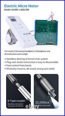 Dental LED Electric Motor Brushless Built in/11 15 LED Fiber Optic / Handpiece
