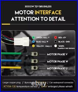 Doinal Electric DC Motor 72V Electric Scooter Brushless Motor 3000W 72V Elect