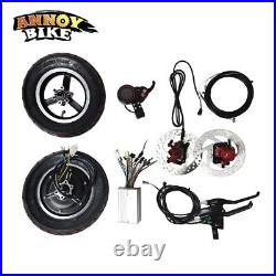 Electric Scooter Kit 10'' Hub Motor Brushless Toothless Scooter Hub Motor Wheel