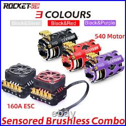 Rocket-RC Thunder 540 Sensored Brushless Motor 160A ESC for 1/10 RC Car Traxxas