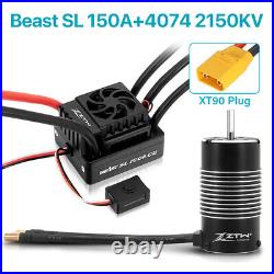 ZTW 32-Bit Beast G2 50A ESC Brushless 3650/3660/4074 Motor for 1/8 1/10 RC Car